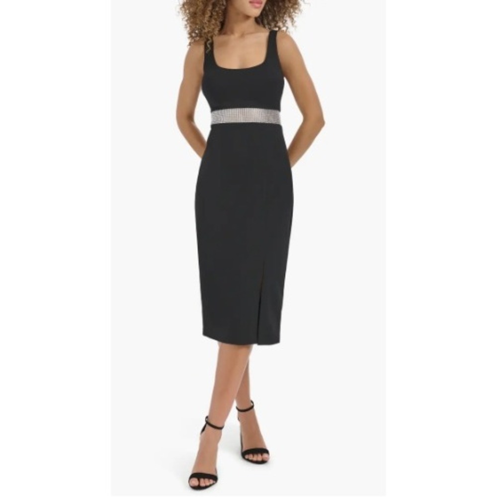 Siena Crepe Scuba Knit‎ Midi Cocktail Dress Size 6